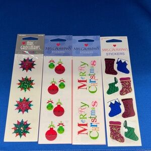 Mrs. Grossman's Christmas Sticker Set lot of four 1 open
